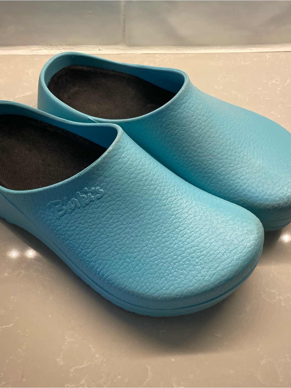 Birkenstock Light Blue Slip-Resistant Sole Super-Birki